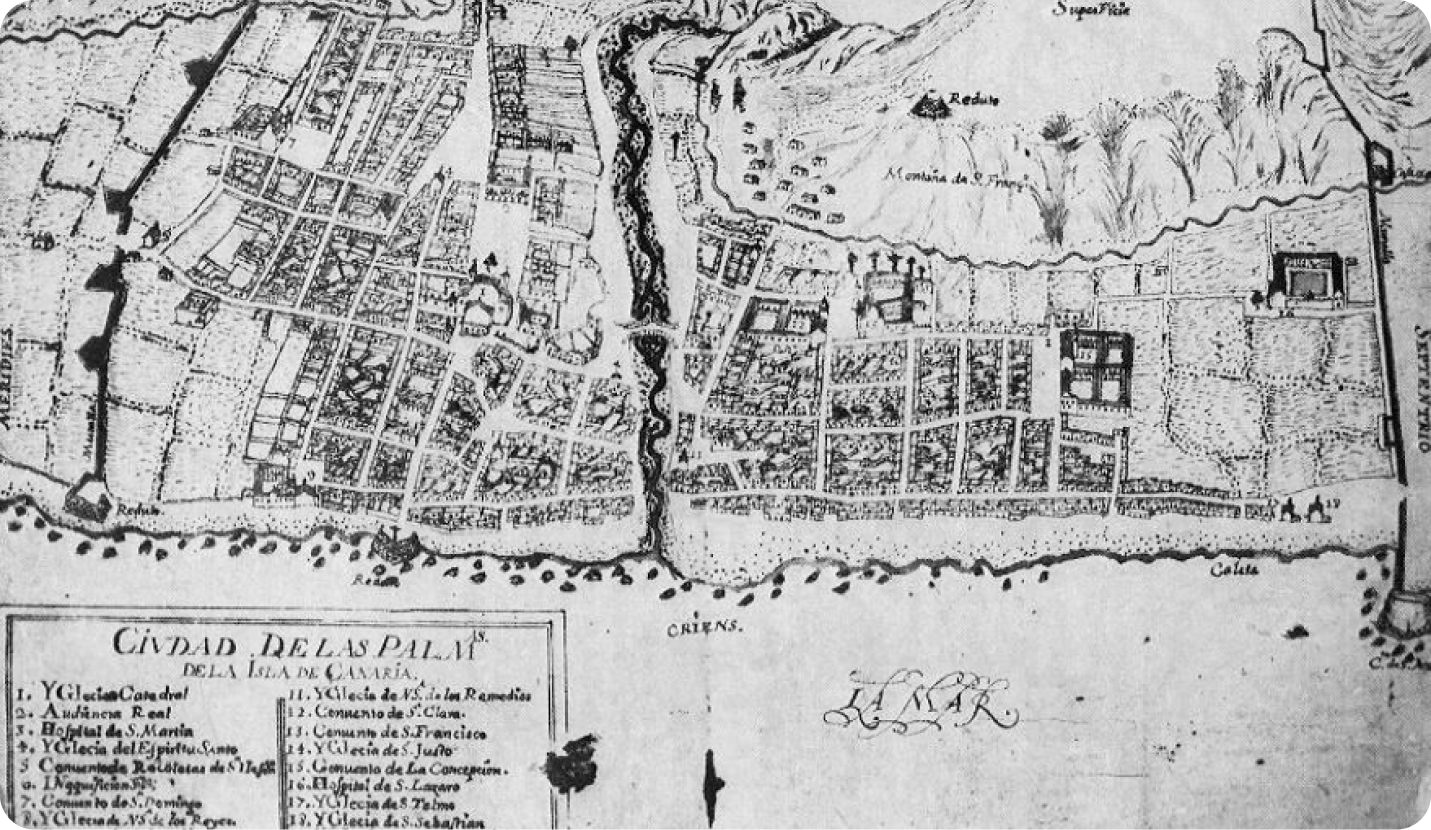 mapa de la zona de la plaza San Bernardo